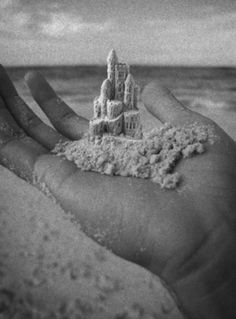 Building Sand Castles Below Hounds Tooth Cloud