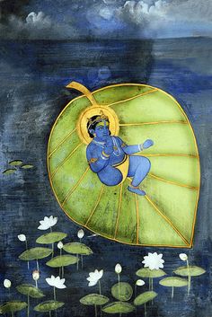 krishna-on-a-banyan-leaf